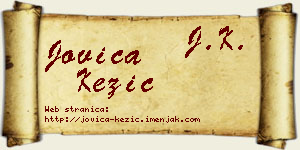 Jovica Kezić vizit kartica